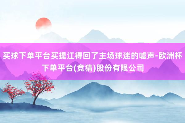 买球下单平台买提江得回了主场球迷的嘘声-欧洲杯下单平台(竞猜)股份有限公司