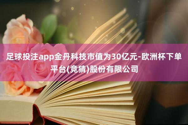 足球投注app金丹科技市值为30亿元-欧洲杯下单平台(竞猜)股份有限公司