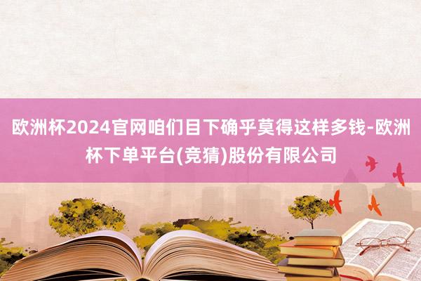 欧洲杯2024官网咱们目下确乎莫得这样多钱-欧洲杯下单平台(竞猜)股份有限公司