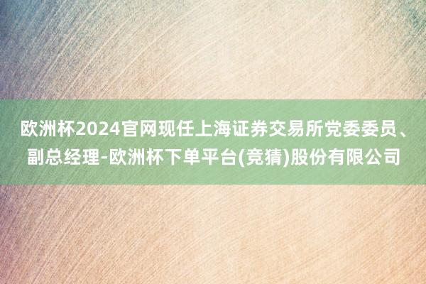 欧洲杯2024官网现任上海证券交易所党委委员、副总经理-欧洲杯下单平台(竞猜)股份有限公司