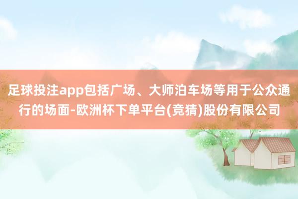 足球投注app包括广场、大师泊车场等用于公众通行的场面-欧洲杯下单平台(竞猜)股份有限公司