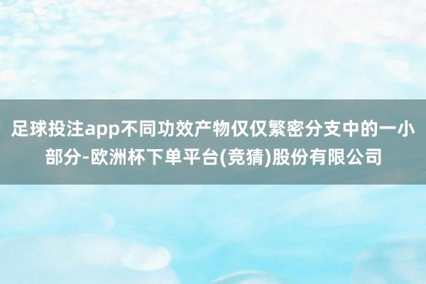 足球投注app不同功效产物仅仅繁密分支中的一小部分-欧洲杯下单平台(竞猜)股份有限公司