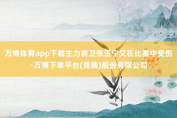 万博体育app下载主力前卫张玉宁又在比赛中受伤-万博下单平台(竞猜)股份有限公司