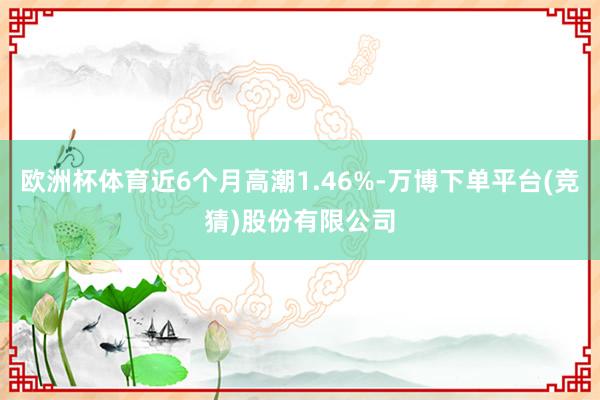 欧洲杯体育近6个月高潮1.46%-万博下单平台(竞猜)股份有限公司